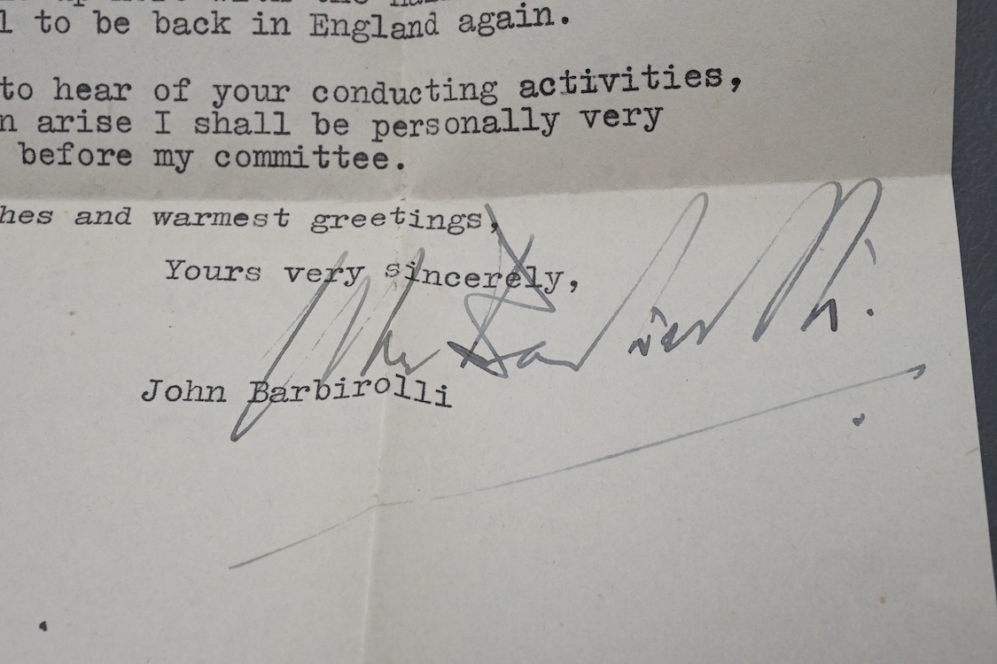 Two classical music related letters; a typed letter from Benjamin Britten (1913-1976) to Marie Slocombe (1912-1995) founder of the BBC Sound Archive, on ‘The Red House’, Aldeburgh headed note paper, dated 24 September 19